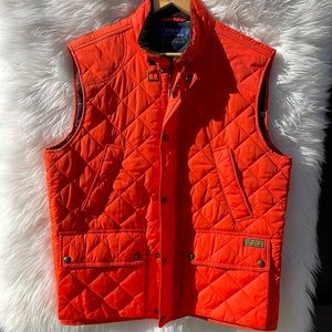 Men’s Ralph Lauren quilted vest. Brand new without tags. Color: Orange Size: L